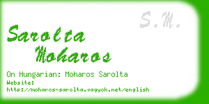 sarolta moharos business card